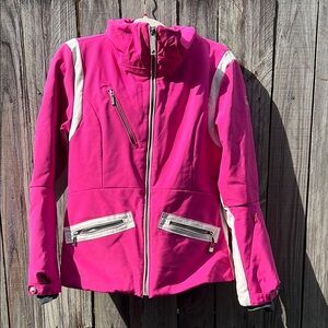 Women's Pink Jacket with White Accents